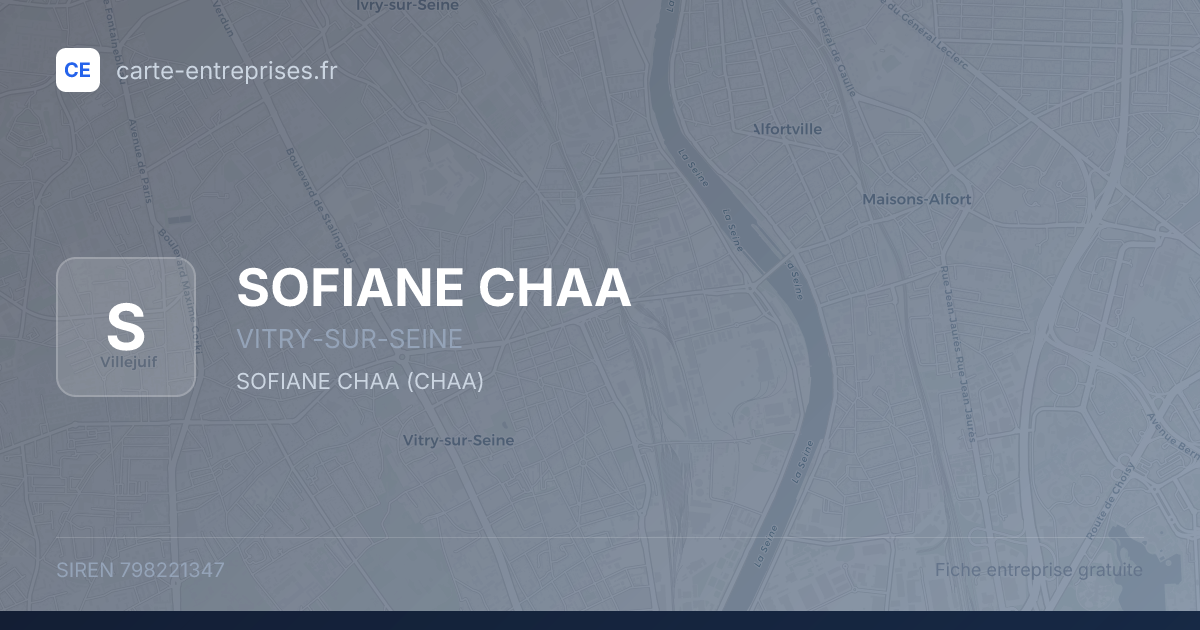 SOFIANE CHAA — 798221347 — fiche entreprise