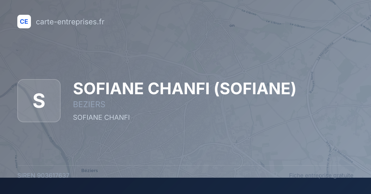 SOFIANE CHANFI (SOFIANE) — 903617637 — fiche entreprise