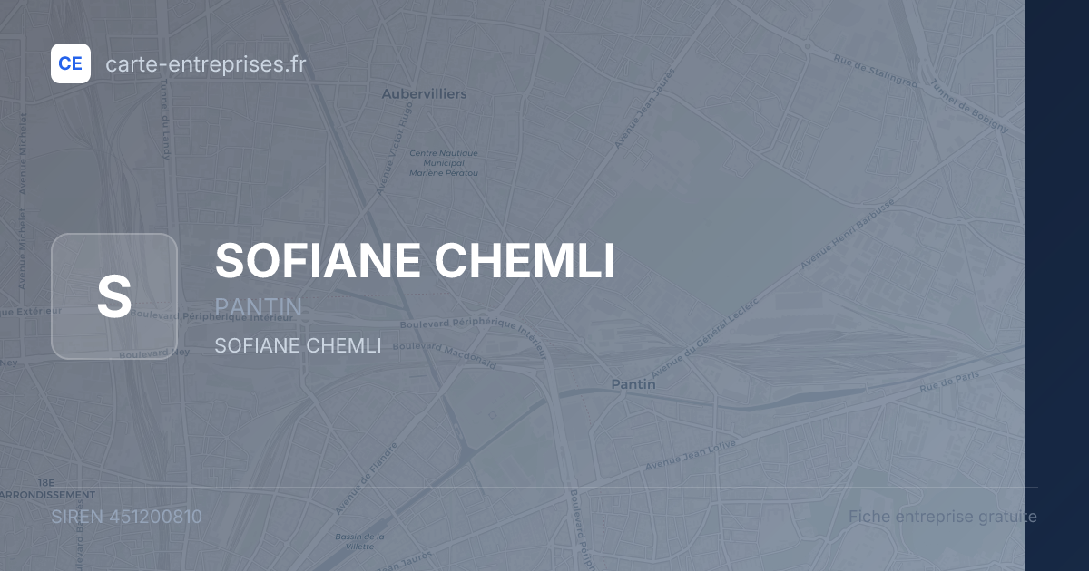 SOFIANE CHEMLI — 451200810 — fiche entreprise