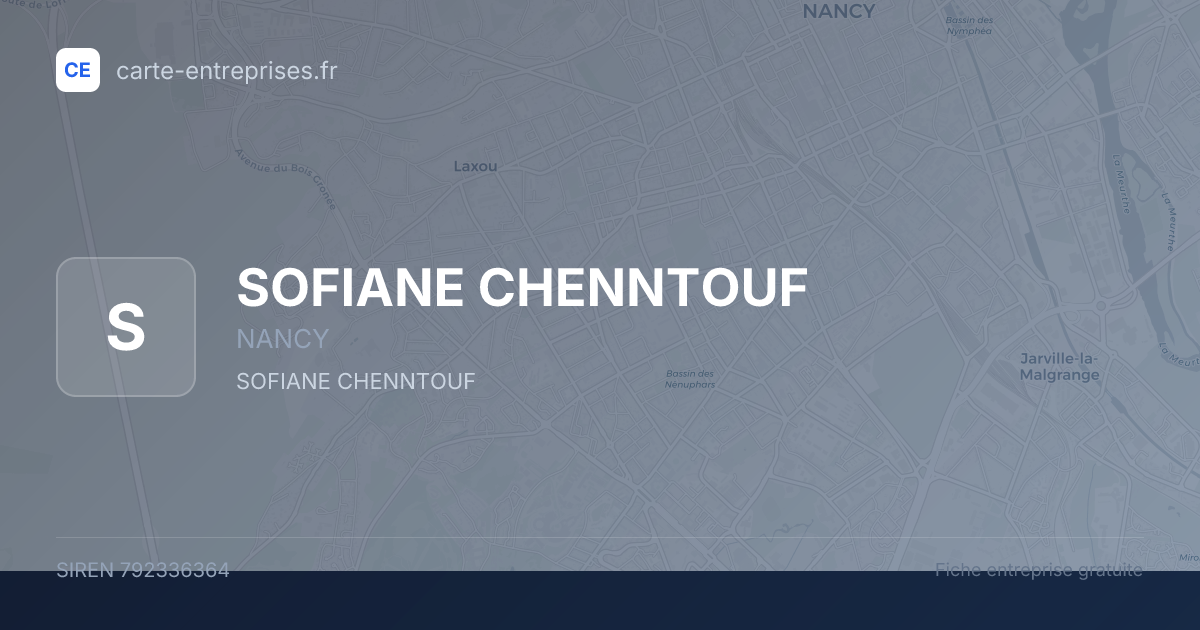 SOFIANE CHENNTOUF — 792336364 — fiche entreprise