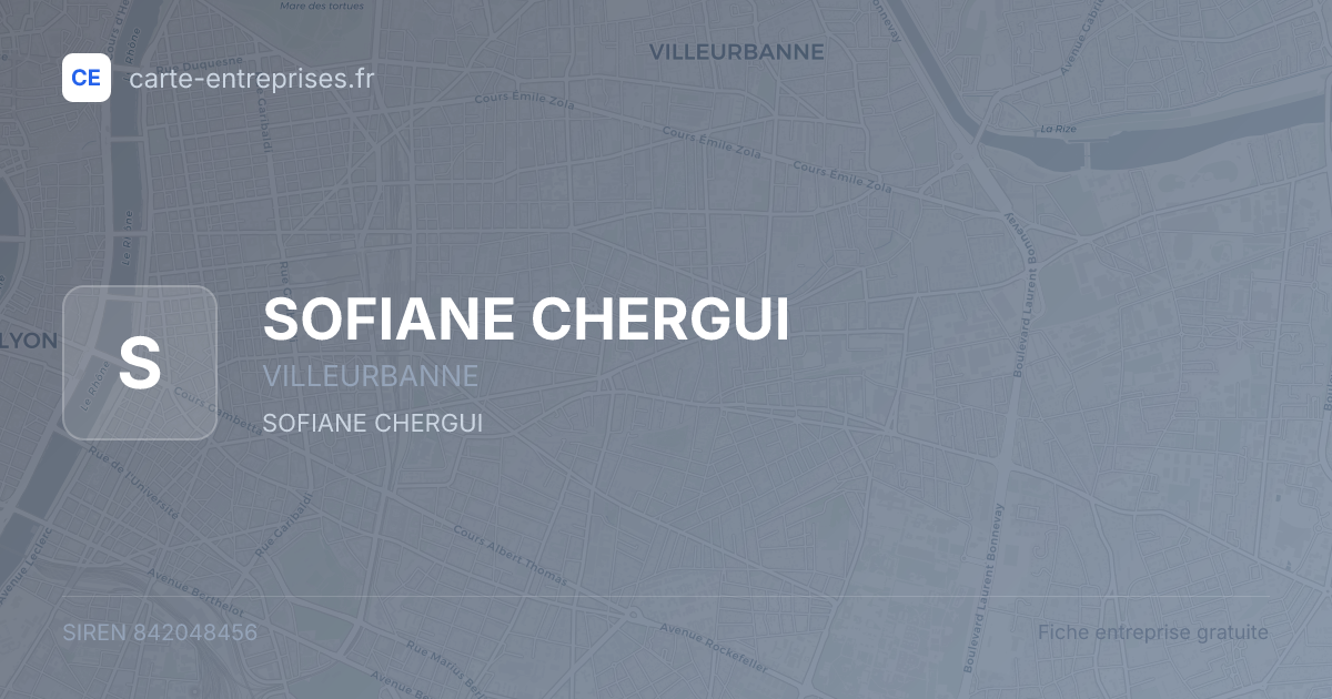 SOFIANE CHERGUI — 842048456 — fiche entreprise
