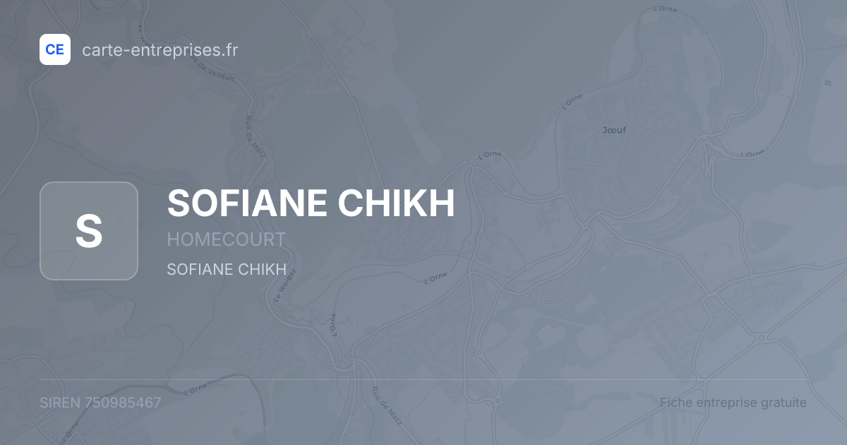SOFIANE CHIKH — 750985467 — fiche entreprise