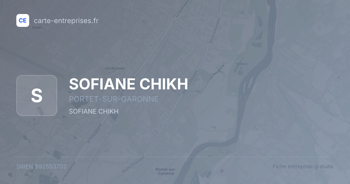 SOFIANE CHIKH — 892553702 — fiche entreprise