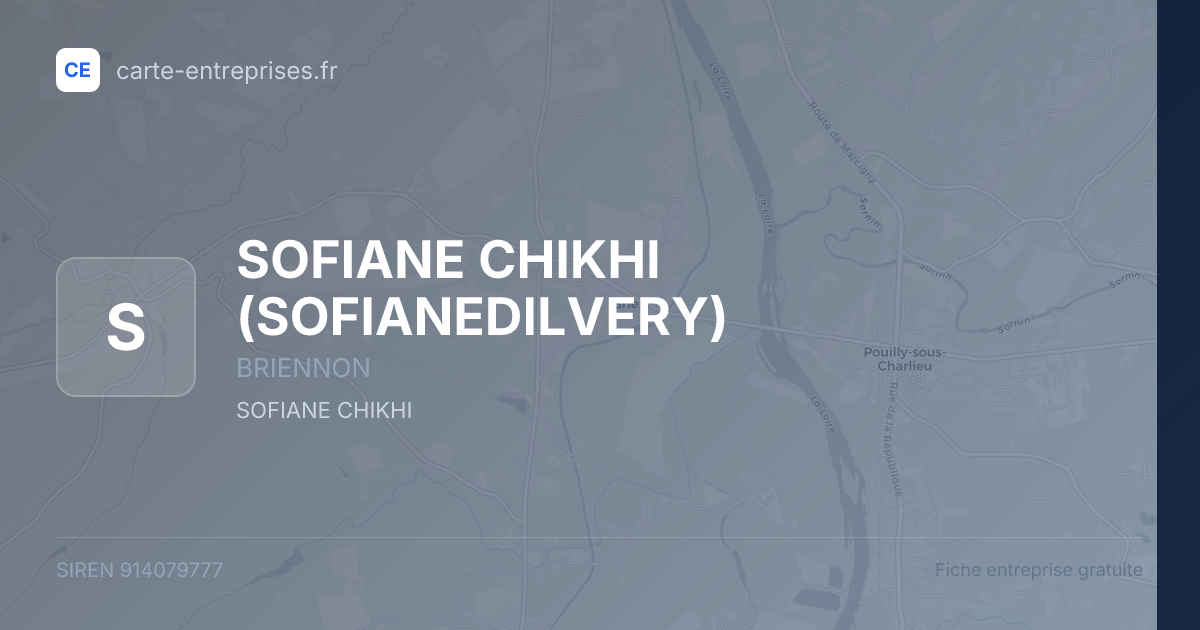 SOFIANE CHIKHI (SOFIANEDILVERY) — 914079777 — fiche entreprise