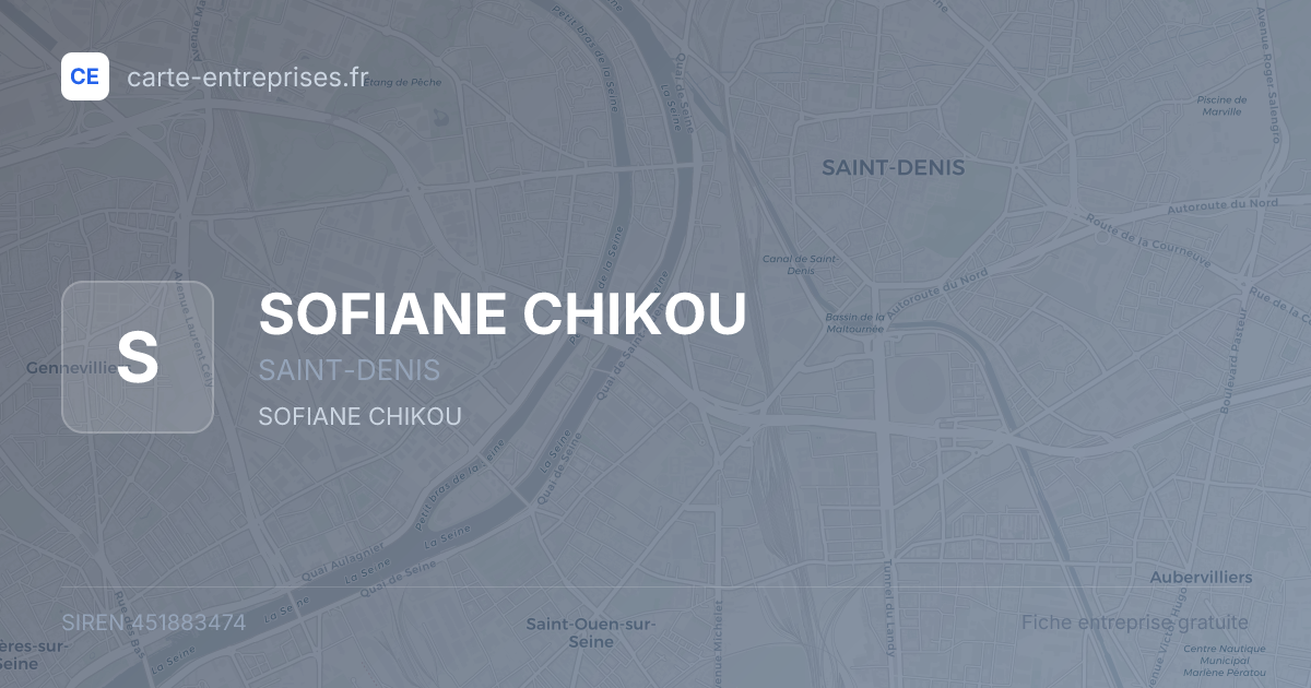 SOFIANE CHIKOU — 451883474 — fiche entreprise