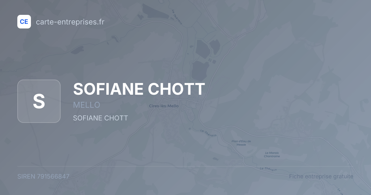 SOFIANE CHOTT — 791566847 — fiche entreprise