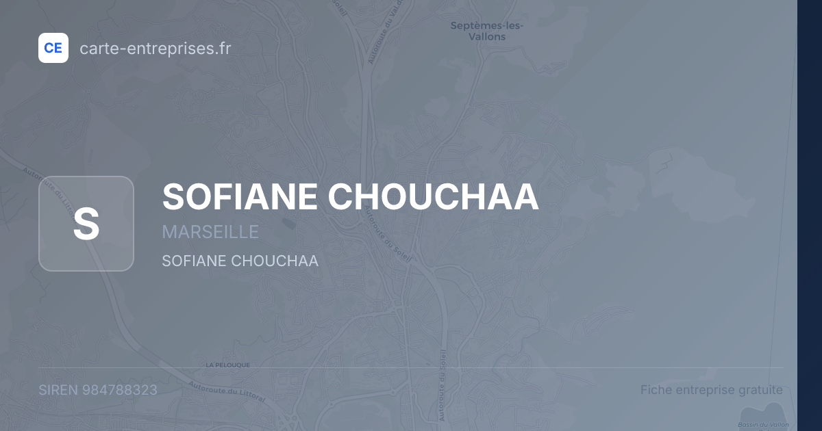 SOFIANE CHOUCHAA — 984788323 — fiche entreprise