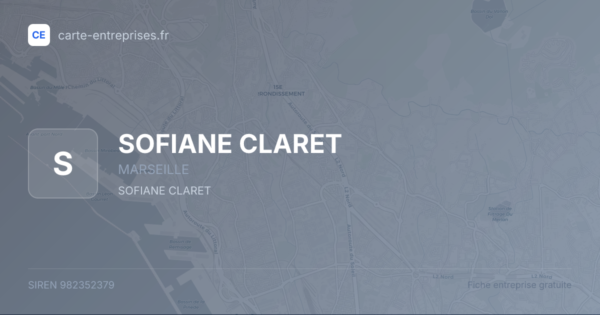 SOFIANE CLARET — 982352379 — fiche entreprise