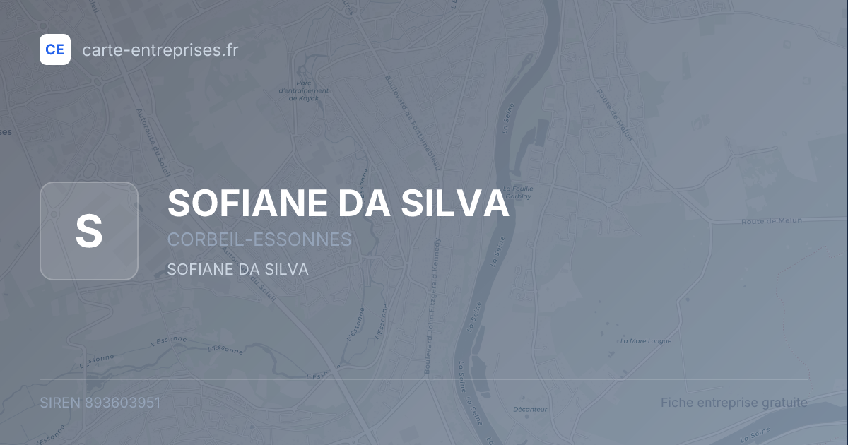 SOFIANE DA SILVA — 893603951 — fiche entreprise