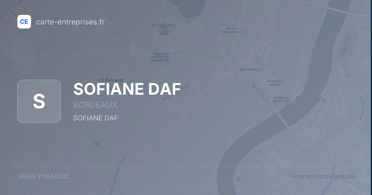 SOFIANE DAF — 911644342 — fiche entreprise