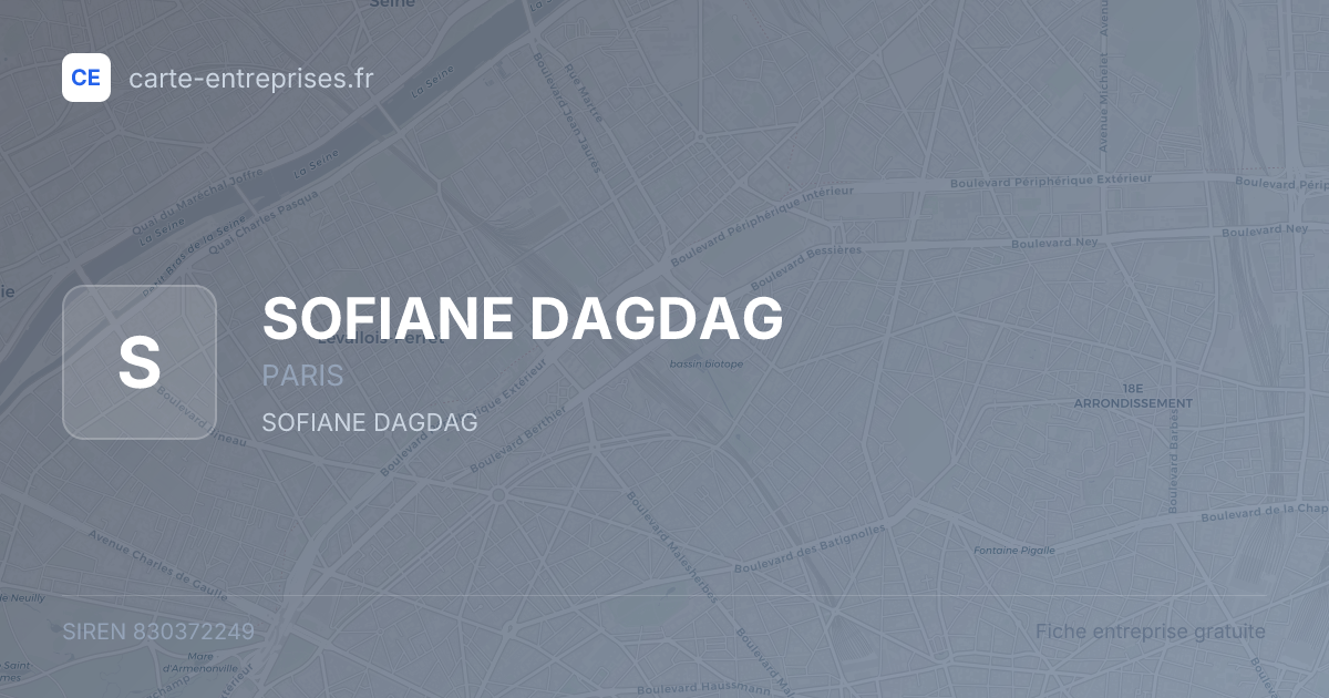 SOFIANE DAGDAG — 830372249 — fiche entreprise