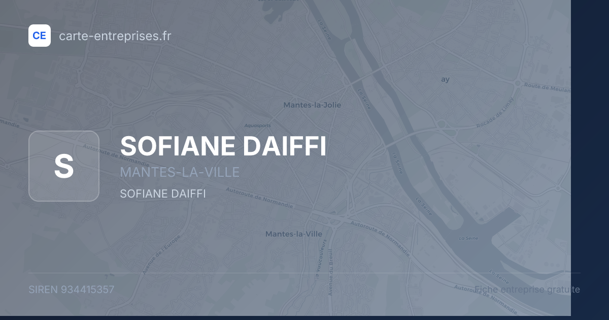 SOFIANE DAIFFI — 934415357 — fiche entreprise