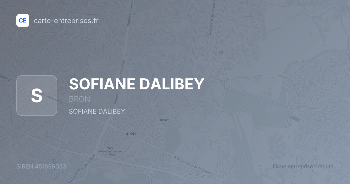 SOFIANE DALIBEY — 451899033 — fiche entreprise