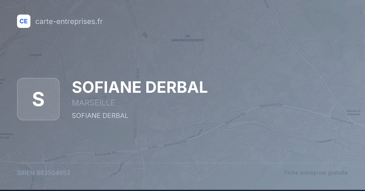 SOFIANE DERBAL — 883504953 — fiche entreprise