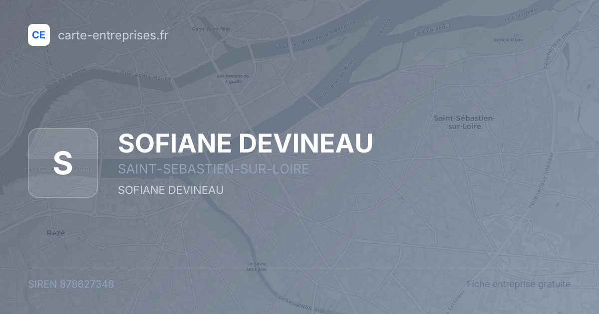 SOFIANE DEVINEAU — 878627348 — fiche entreprise