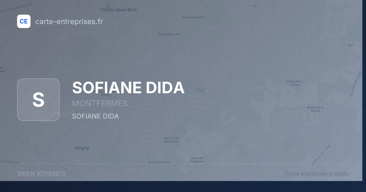 SOFIANE DIDA — 101193613 — fiche entreprise