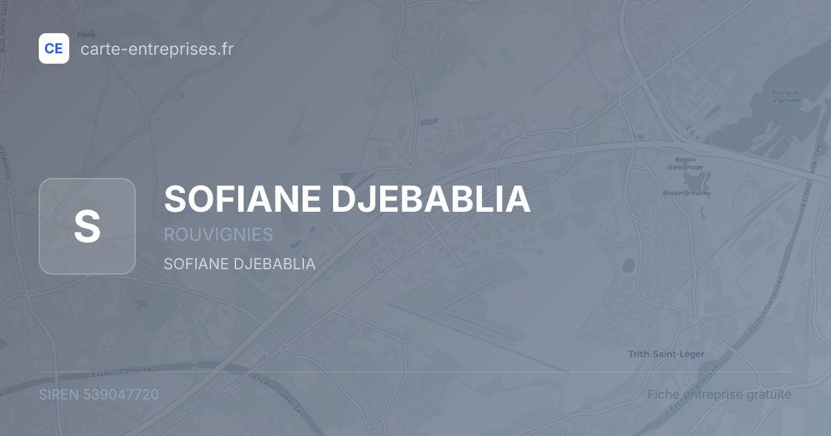 SOFIANE DJEBABLIA — 539047720 — fiche entreprise