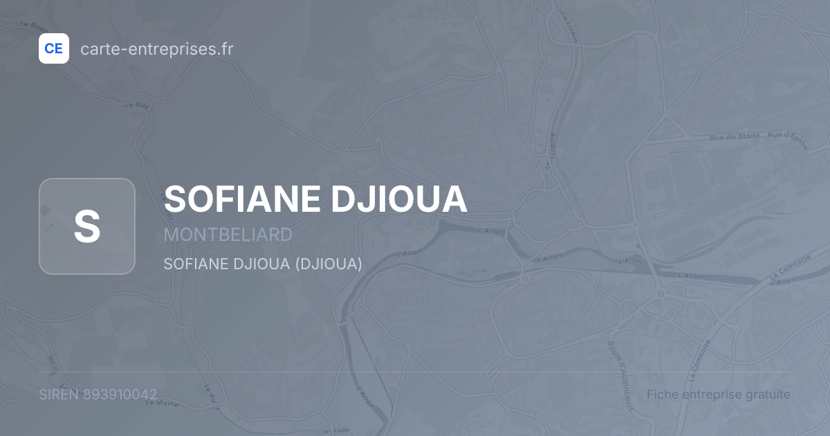 SOFIANE DJIOUA — 893910042 — fiche entreprise