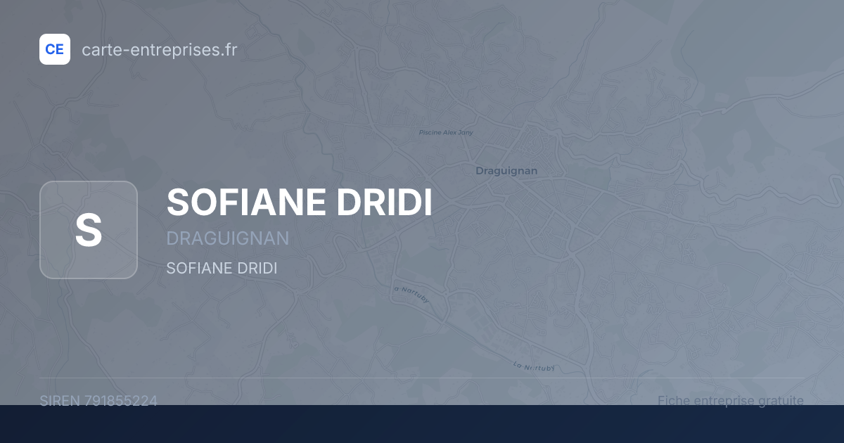 SOFIANE DRIDI — 791855224 — fiche entreprise