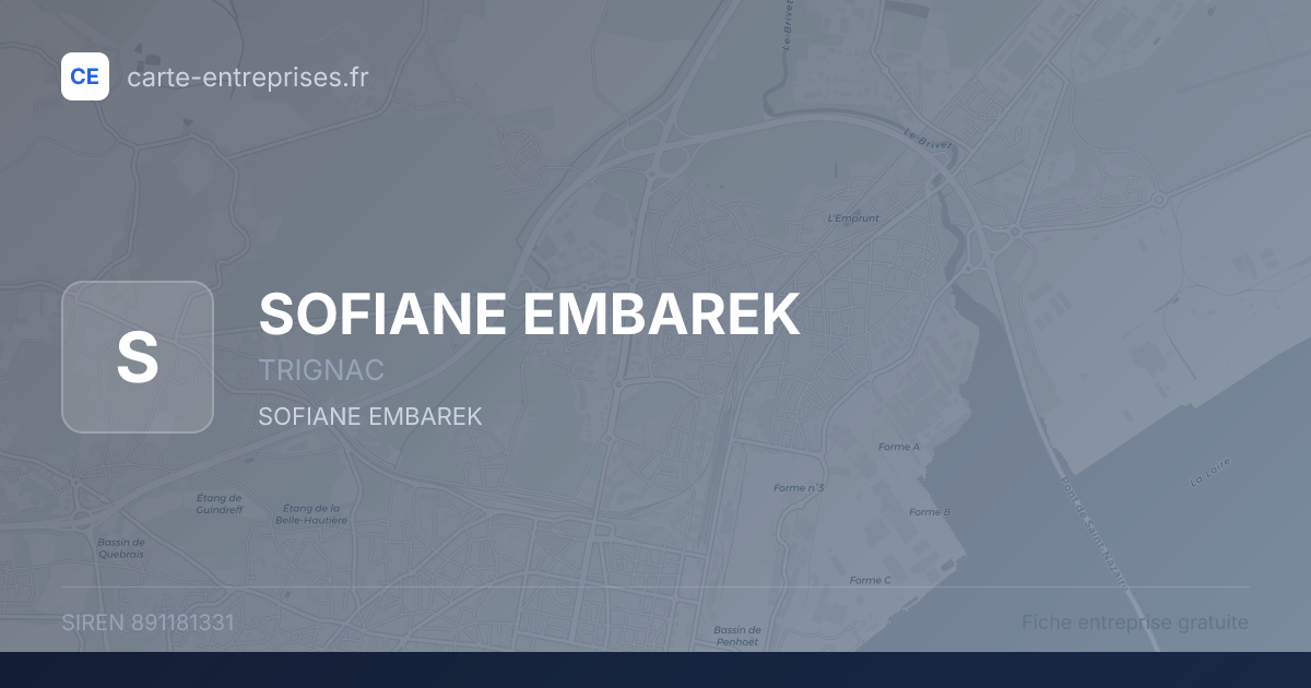 SOFIANE EMBAREK — 891181331 — fiche entreprise