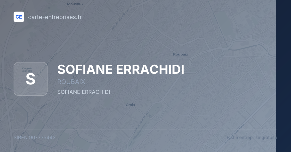 SOFIANE ERRACHIDI — 907735443 — fiche entreprise