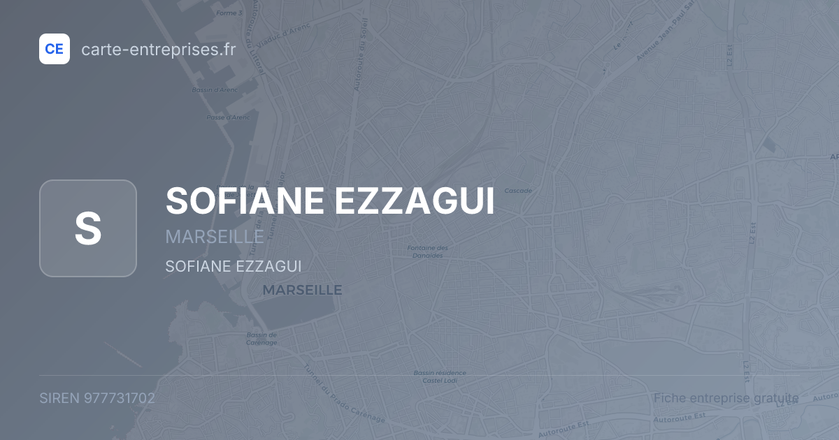 SOFIANE EZZAGUI — 977731702 — fiche entreprise