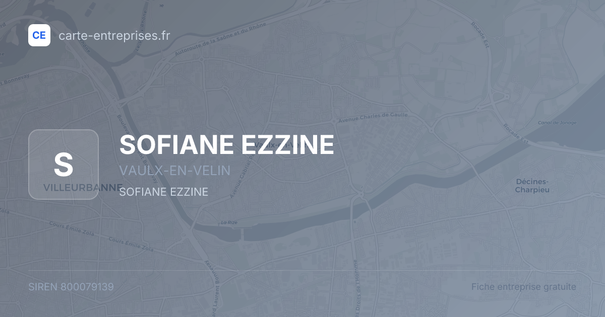 SOFIANE EZZINE — 800079139 — fiche entreprise