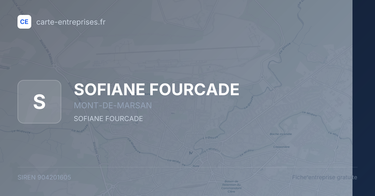 SOFIANE FOURCADE — 904201605 — fiche entreprise