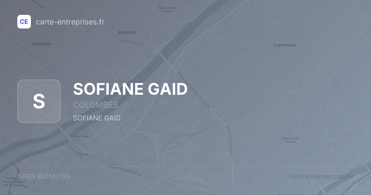 SOFIANE GAID — 932552193 — fiche entreprise