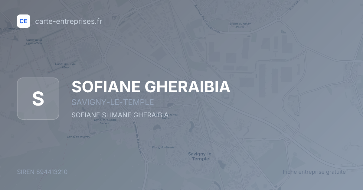 SOFIANE GHERAIBIA — 894413210 — fiche entreprise