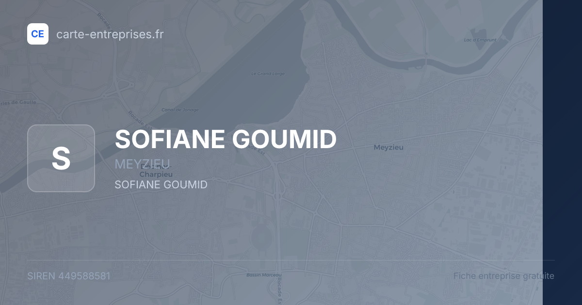 SOFIANE GOUMID — 449588581 — fiche entreprise