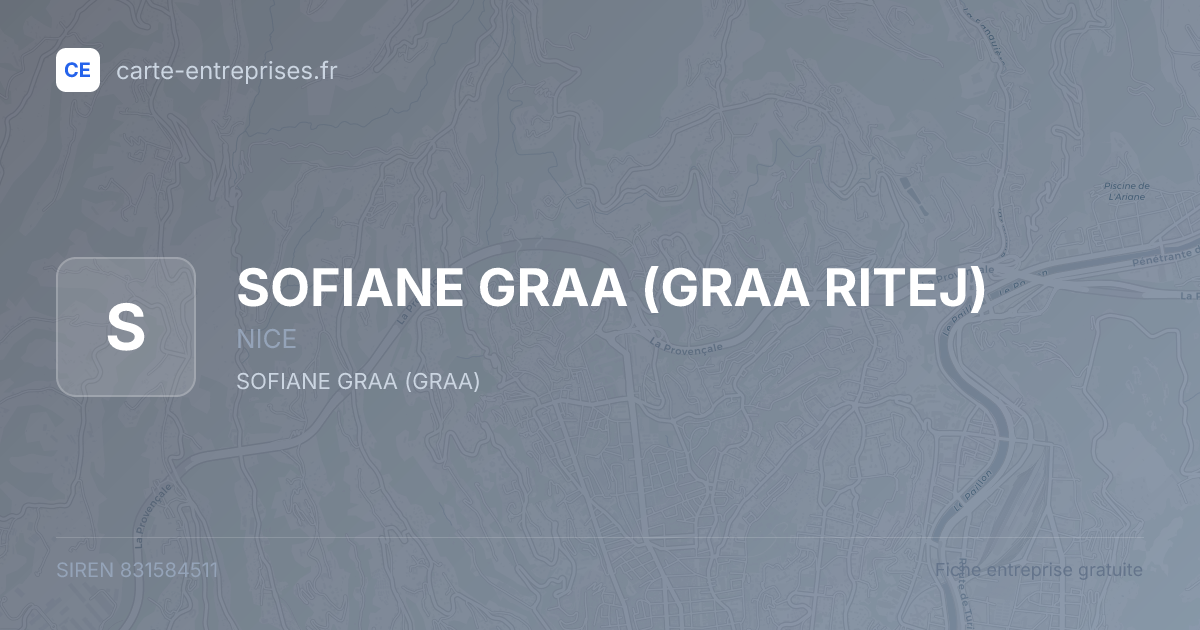 SOFIANE GRAA (GRAA RITEJ) — 831584511 — fiche entreprise