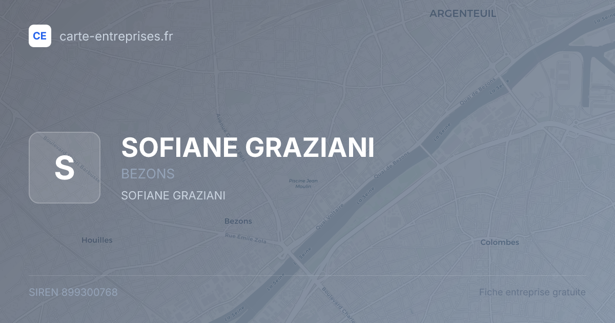 SOFIANE GRAZIANI — 899300768 — fiche entreprise