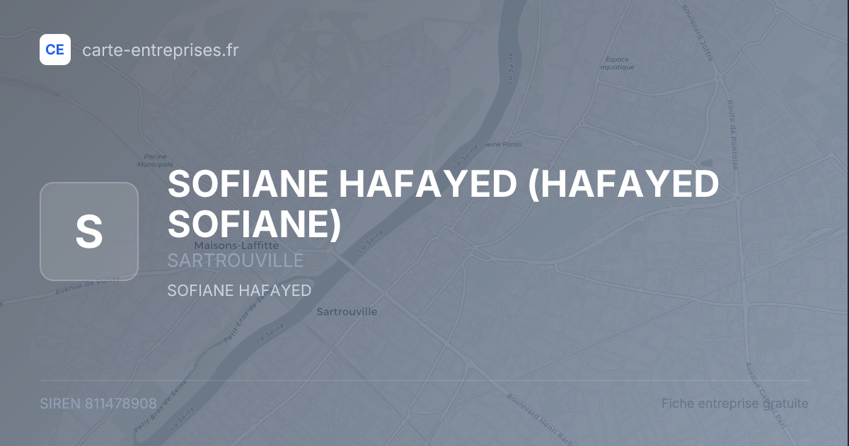 SOFIANE HAFAYED (HAFAYED SOFIANE) — 811478908 — fiche entreprise