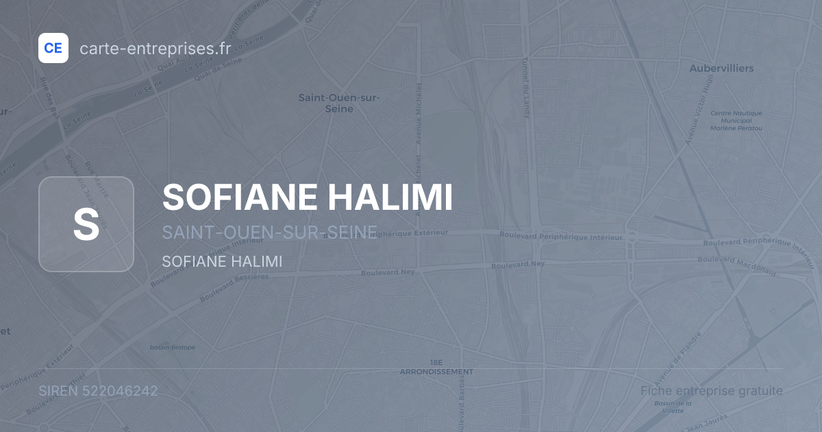 SOFIANE HALIMI — 522046242 — fiche entreprise