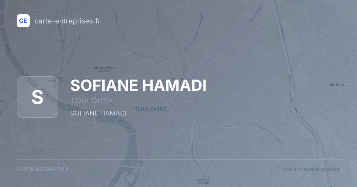 SOFIANE HAMADI — 923997993 — fiche entreprise