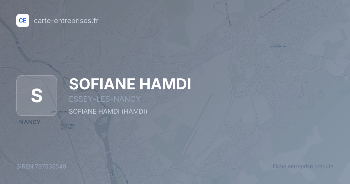 SOFIANE HAMDI — 797535549 — fiche entreprise