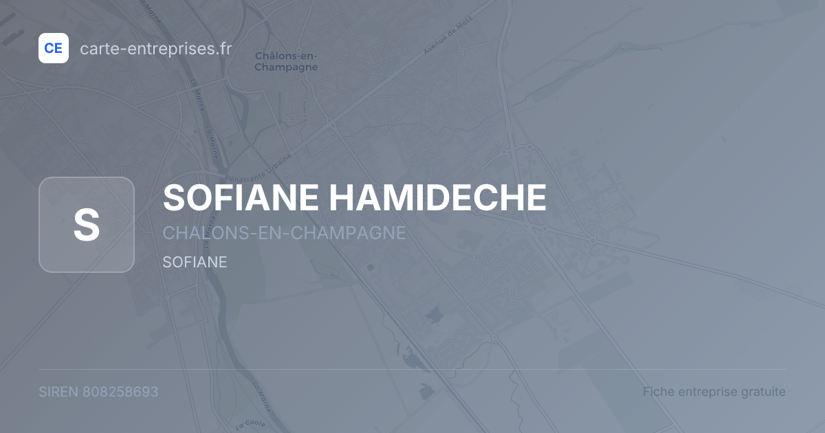 SOFIANE HAMIDECHE — 808258693 — fiche entreprise