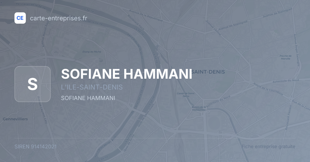 SOFIANE HAMMANI — 914142021 — fiche entreprise
