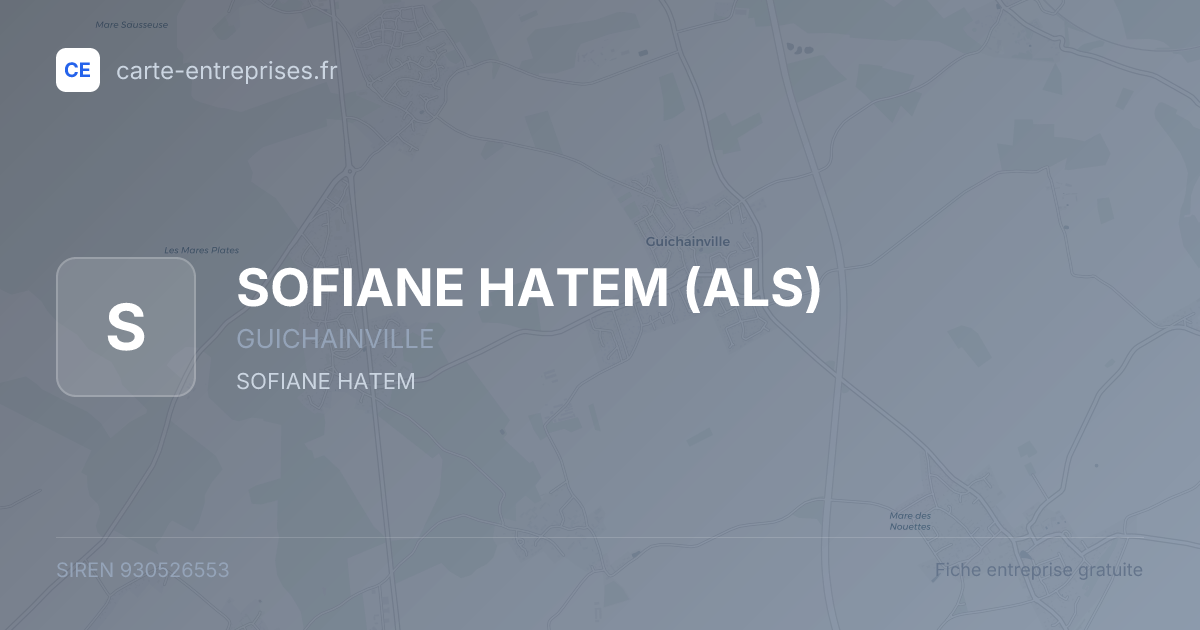 SOFIANE HATEM (ALS) — 930526553 — fiche entreprise