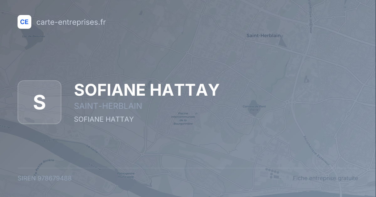 SOFIANE HATTAY — 978679488 — fiche entreprise