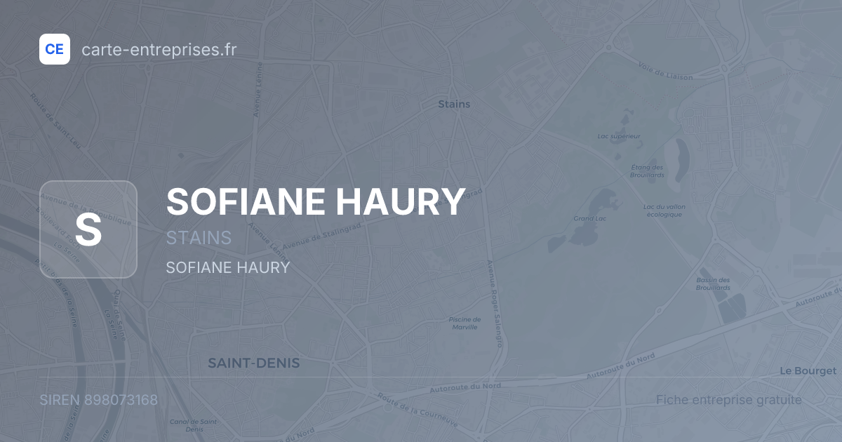 SOFIANE HAURY — 898073168 — fiche entreprise