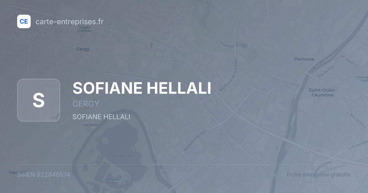 SOFIANE HELLALI — 922840574 — fiche entreprise