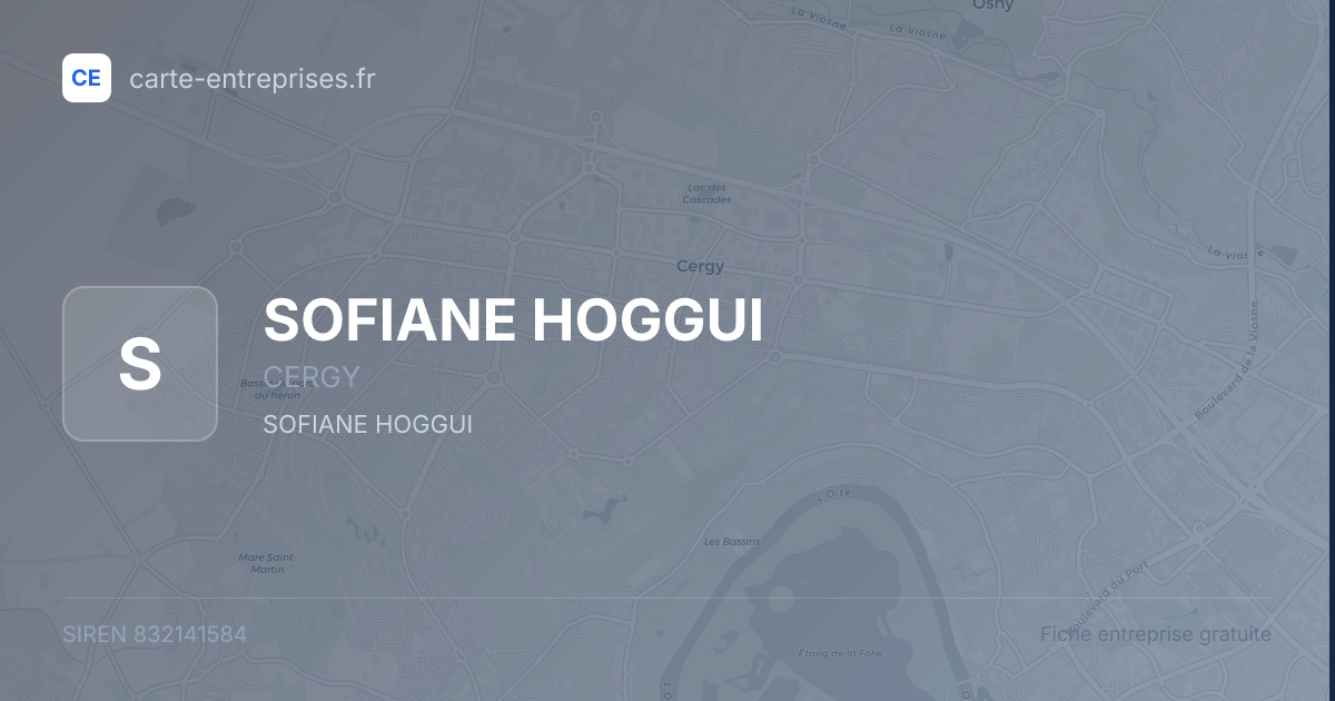 SOFIANE HOGGUI — 832141584 — fiche entreprise
