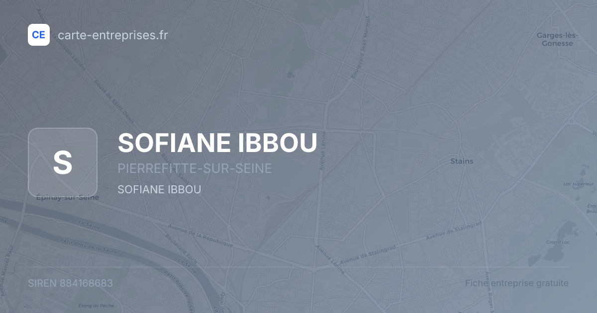 SOFIANE IBBOU — 884168683 — fiche entreprise