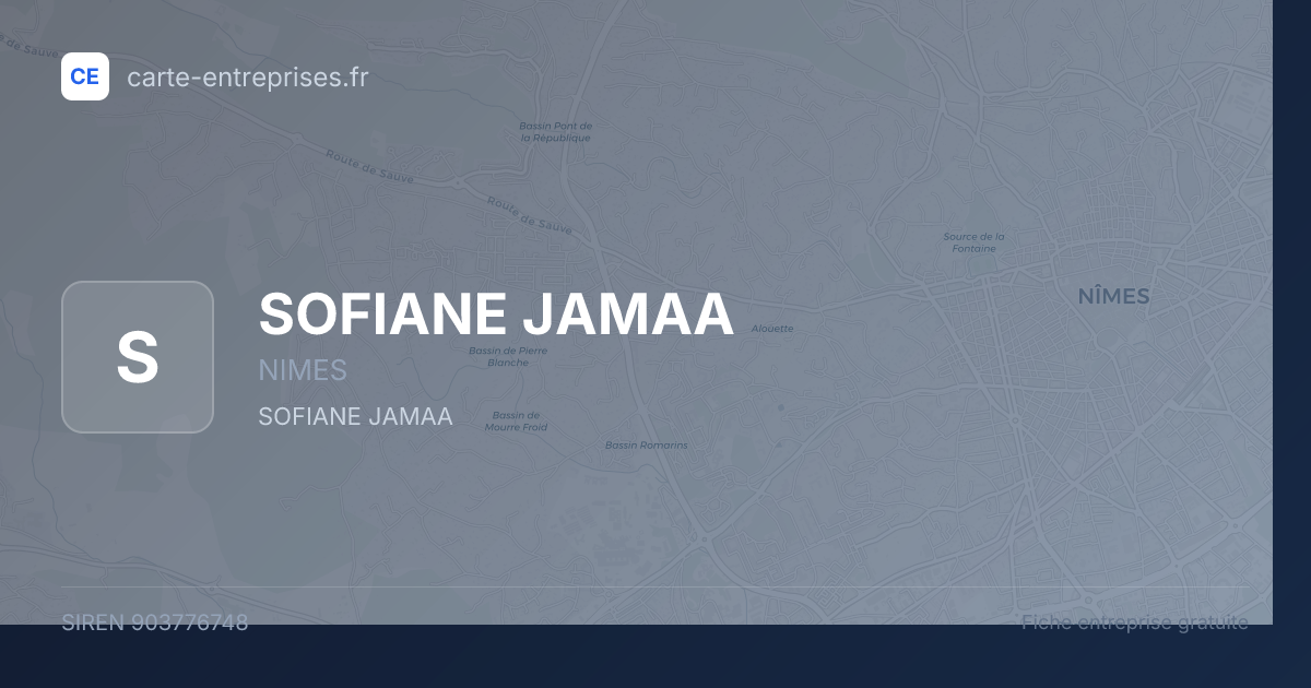 SOFIANE JAMAA — 903776748 — fiche entreprise
