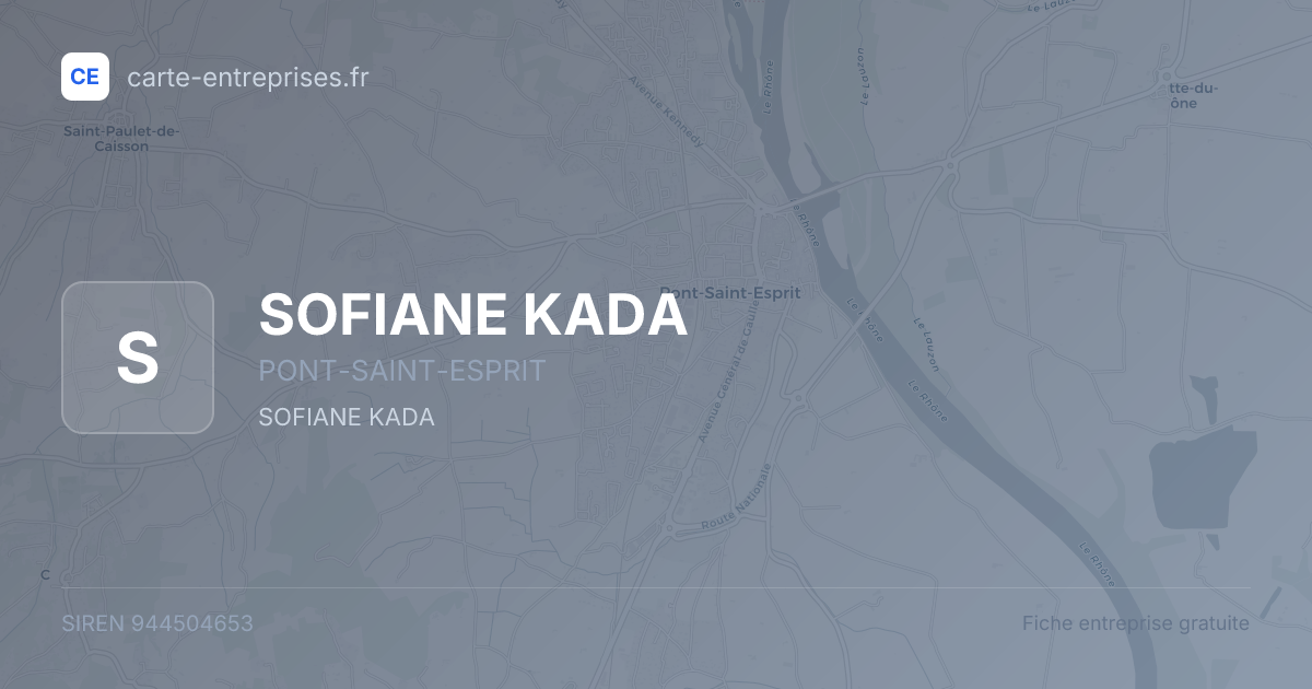 SOFIANE KADA — 944504653 — fiche entreprise