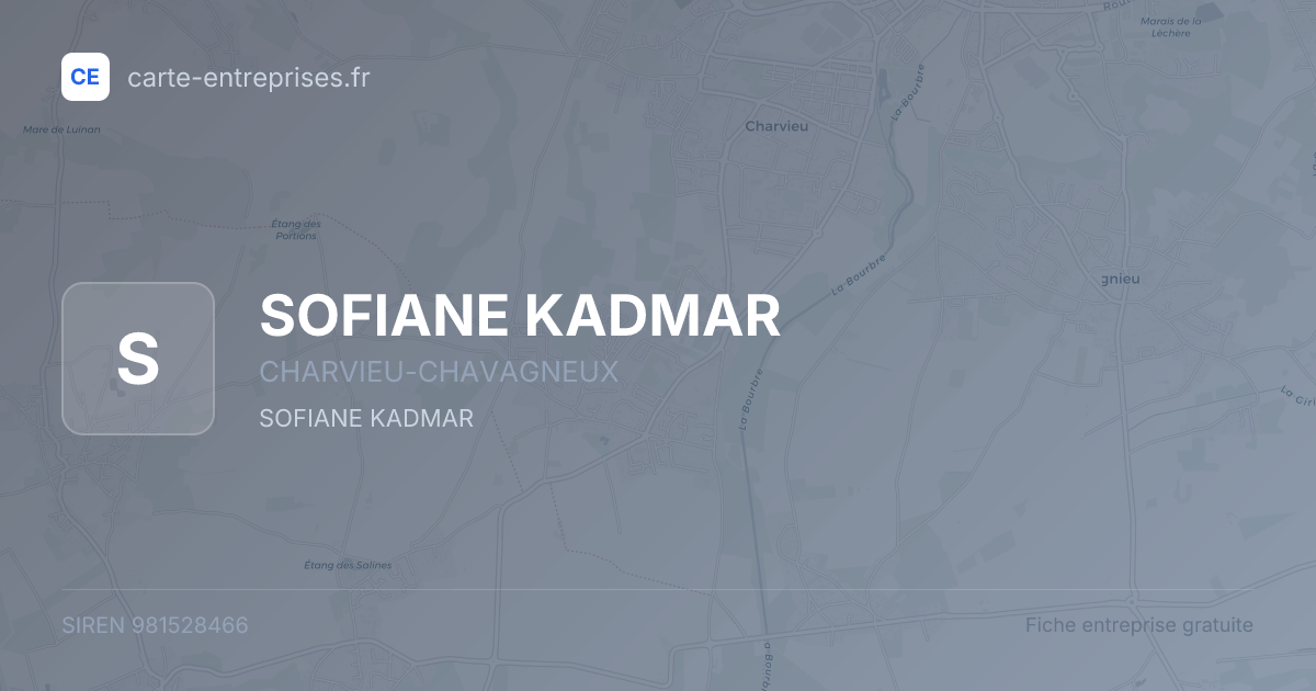SOFIANE KADMAR — 981528466 — fiche entreprise