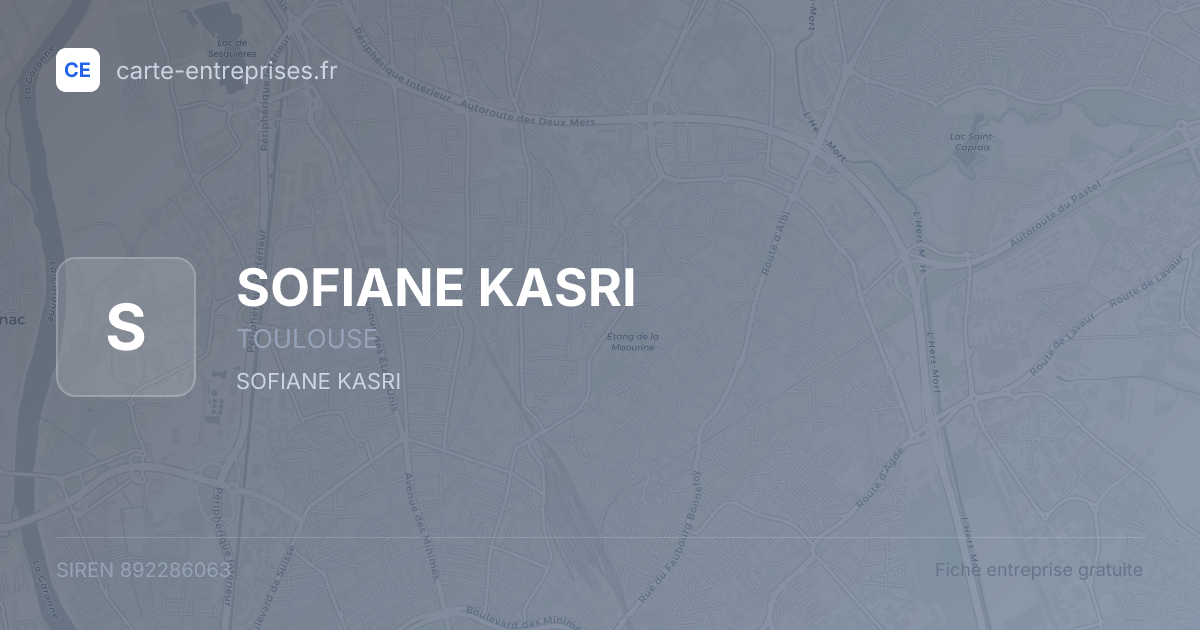 SOFIANE KASRI — 892286063 — fiche entreprise