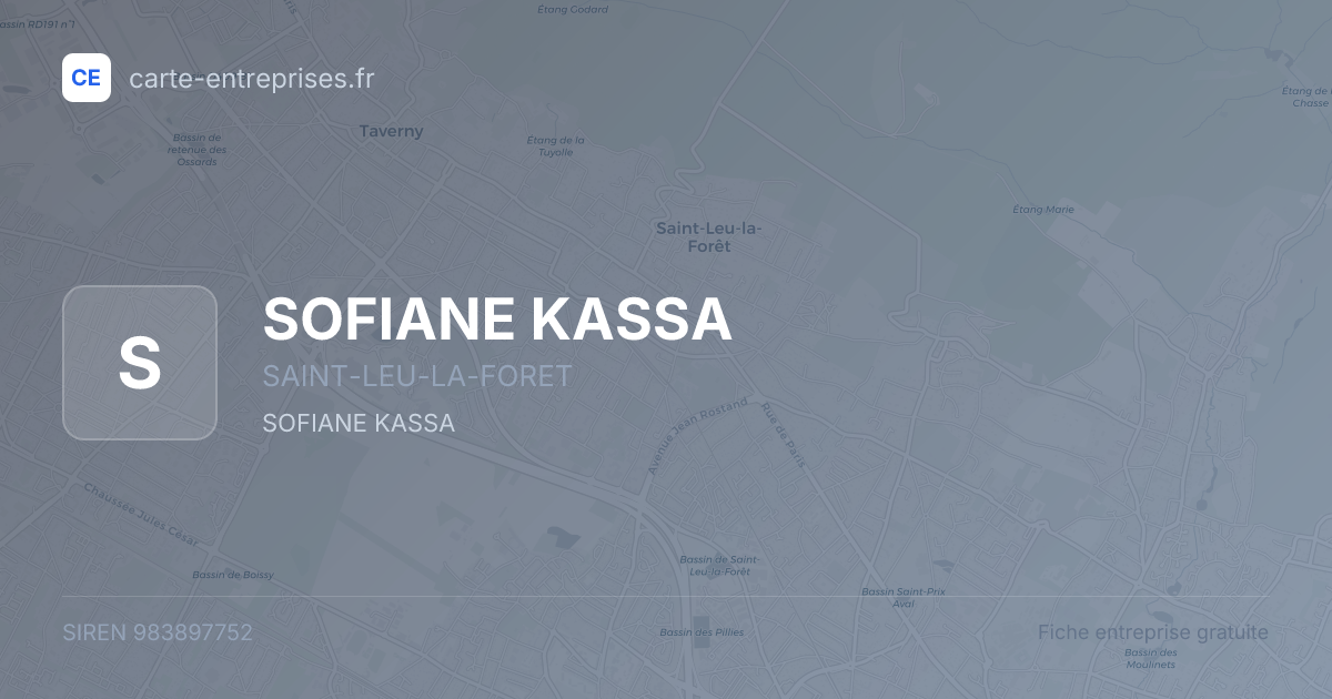 SOFIANE KASSA — 983897752 — fiche entreprise